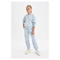 DEFACTO Girls Cargo Pocket Jogger Sweatpants