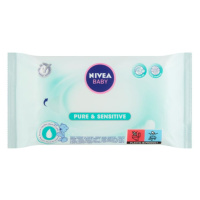 Nivea baby Pure & Sensitive čisticí ubrousky s jojobovým olejem 63 ks