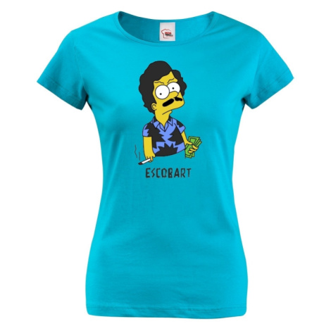 Dámské tričko s Bartem Simpsonem parodující Pabla Escobara BezvaTriko