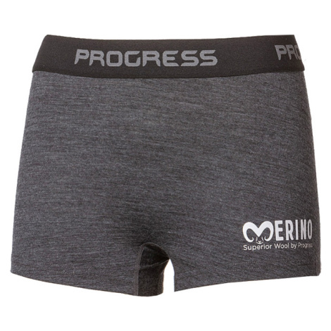 Dámské merino boxerky PROGRESS Mw Sknz šedý melír