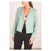 armonika Women's Mint Single Button Crop Jacket