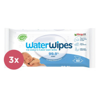 3x WATERWIPES Vlhčené obrousky bez obsahu plastů 60 ks