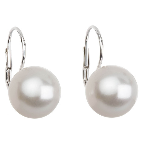 Troli Elegantní perlové náušnice s klapkou Pearl White 71106.1 71107.1cm