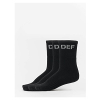 Ponožky DEF 3-Pack Black black