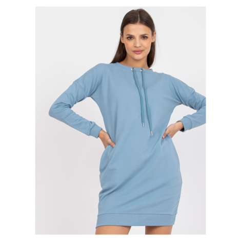 Světle modré mikinové šaty -light blue Světle modrá