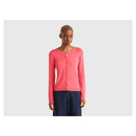 Benetton, Pure Cotton Crew Neck Cardigan United Colors of Benetton