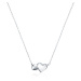 JVD Romantický stříbrný náhrdelník Spojená srdce SVLN0204XH2PL45