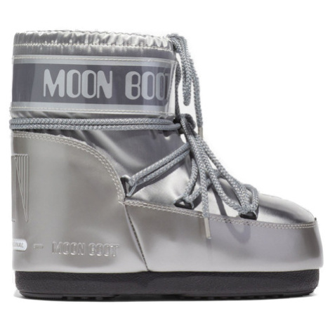 MOON BOOT-Icon Low Glance silver Stříbrná