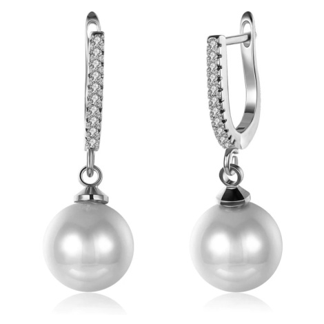 Éternelle Náušnice s perlou a zirkony Hermosa E-KZCE105-C Stříbrná