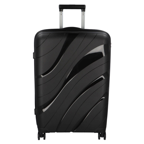Cestovní plastový kufr Voyex velikosti M, černý Ormi