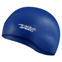 AQUA SPEED Unisex's Swimming Cap Mono Navy Blue Pattern 10
