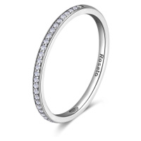 Rosato Minimalistický stříbrný prsten se zirkony Allegra RZA029 56 mm