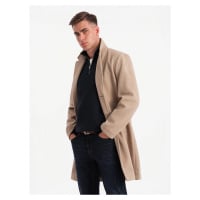 Ombre Men's lightweight single-breasted coat - beige