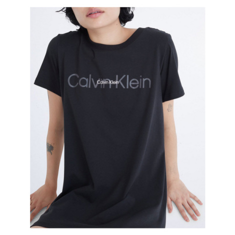 Dámské tričkové šaty Calvin Klein QS6896E | černá