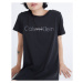 Dámské tričkové šaty Calvin Klein QS6896E | černá