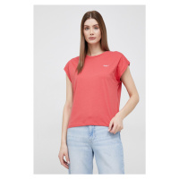 Bavlněné tričko Pepe Jeans Bloom červená barva