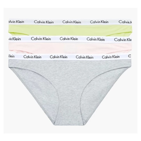 Dámské kalhotky Calvin Klein QD3588E 13X 3 KUSY | šedá