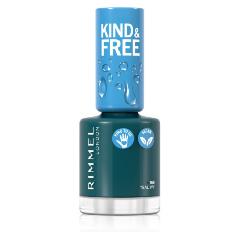 Rimmel Kind & Free lak na nehty odstín 168 Teal Ivy 8 ml