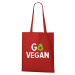DOBRÝ TRIKO Bavlněná taška s potiskem Go vegan Barva: Bílá