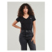 Calvin Klein Jeans CK EMBROIDERY STRETCH V-NECK Černá