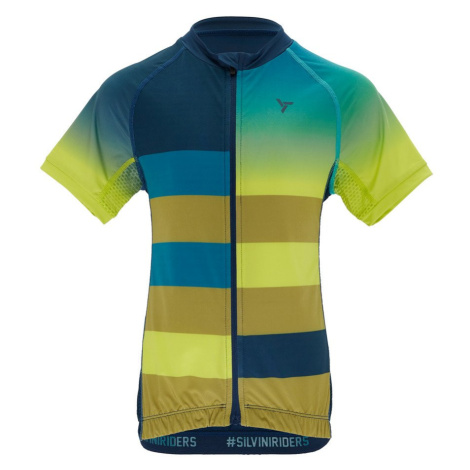 Dětský cyklo dres SILVINI Mazzani modrozelená