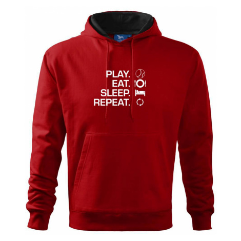 Play Eat Sleep Repeat tenis - Mikina s kapucí hooded sweater