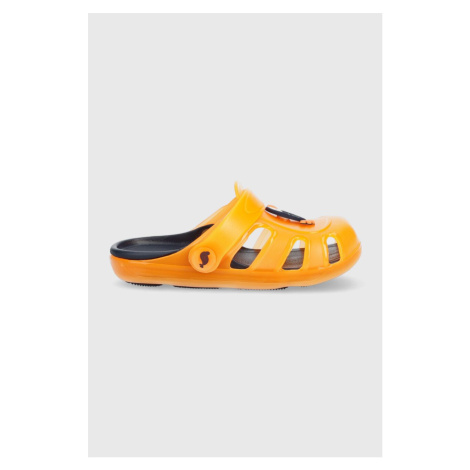 Dětské pantofle zippy oranžová barva