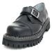 boty kožené dámské - Black s přezkou - KMM - Black-031