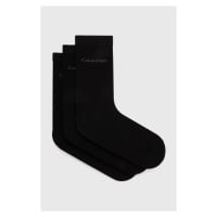 Ponožky Calvin Klein 3-pack dámské, černá barva, 701226676