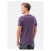 Fialové pánské tričko bez potisku Ombre Clothing S1370 basic basic