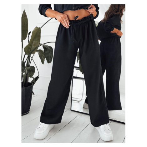 Černé dámské široké kalhoty DStreet