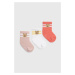 Kojenecké ponožky GAP 3-pack růžová barva