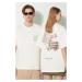 Bavlněné tričko Filling Pieces Ice Vendor béžová barva, s potiskem, 74434019936