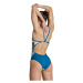 Dámské plavky arena planet swimsuit super fly back white/blue cosmo