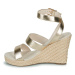 Only ONLAMELIA-16 WEDGE SANDAL FOIL Zlatá