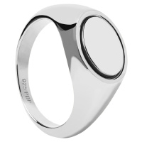 PDPAOLA Výrazný stříbrný prsten STAMP Silver AN02-628 50 mm