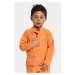 Dětská mikina Didriksons MONTE KIDS FULLZIP oranžová barva, hladká