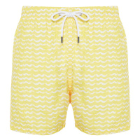 Trendyol Yellow Standard Size Geometric Print Swim Shorts