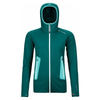 Ortovox Fleece Light Hoody W Pacific Green Outdoorová mikina