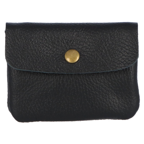 Malá kožená barevná peněženka do každé kabelky, Simone  D28  černá Delami Vera Pelle