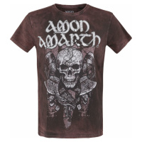 Amon Amarth Carved Skull Tričko hnědá