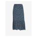 Tmavě modrá dámská květovaná midi sukně Tommy Jeans