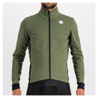 SPORTFUL Cyklistická větruodolná bunda - NEO SOFTSHELL - zelená/černá