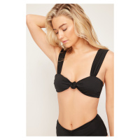 Trendyol Black Bralette Knotted Bikini Top