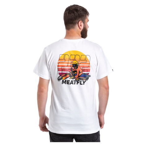 Meatfly pánské tričko Marmi White | Bílá