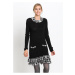 Bonprix RAINBOW pletené šaty s volány Barva: Černá, Mezinárodní