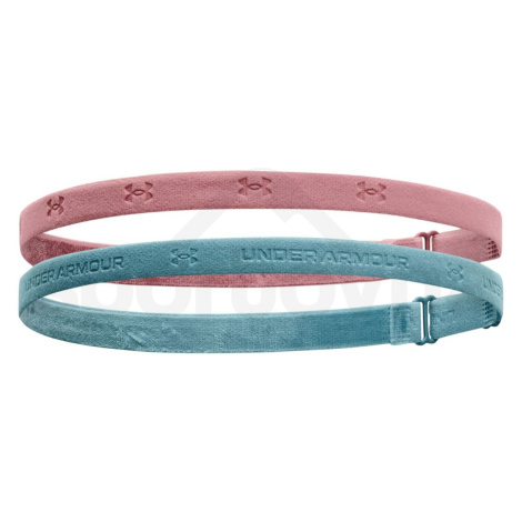 Dámská čelenka Under Armour Adjustable Mini Bands W 1376723-697 - pink/blue