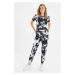 Trendyol Black Tie Dye Printed Loose Jogger Knitted Sweatpants