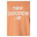 Mikina New Balance dámská, oranžová barva, s potiskem, WT31508SEI-SEI