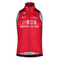 BIORACER Cyklistická vesta - INEOS GRENADIERS 2023 ICON RACE WIND - červená/modrá